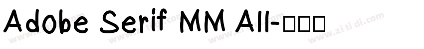 Adobe Serif MM All字体转换